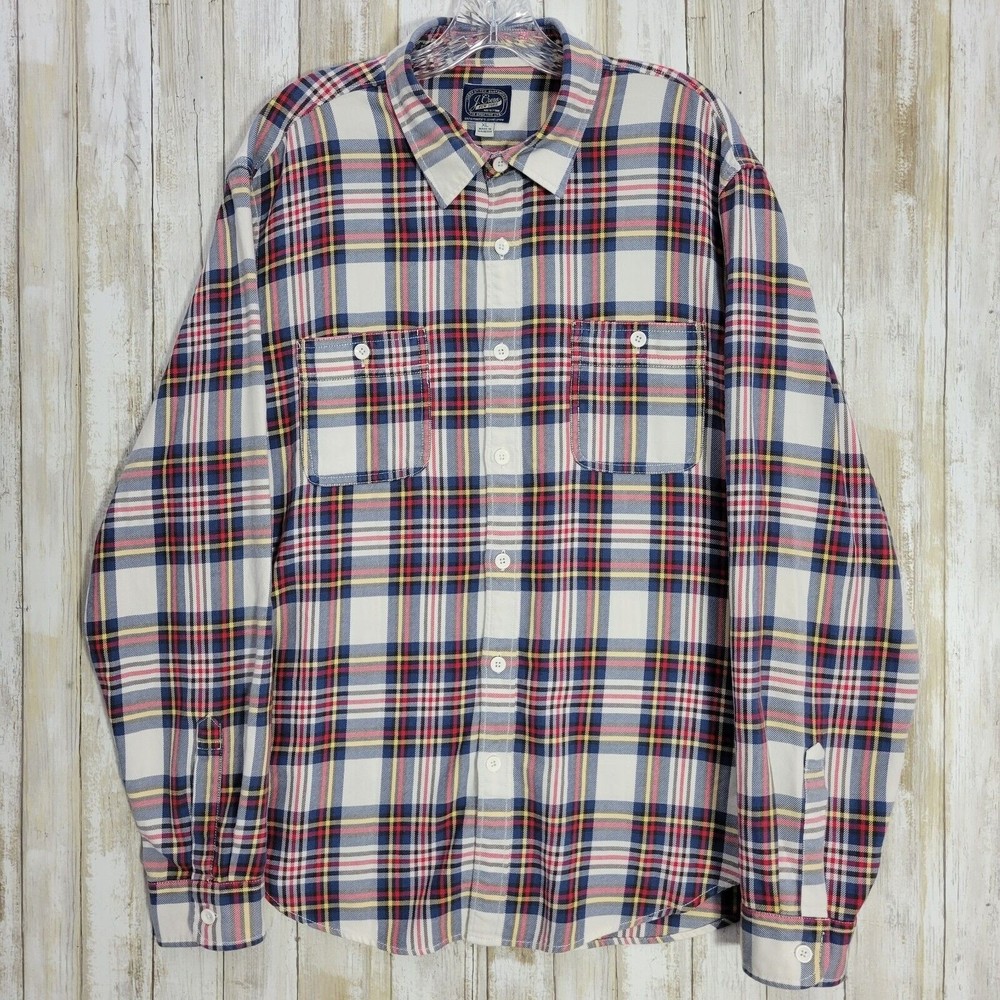 J Crew Sportsman Outfitter Mens Flannel Shirt Sz XL
